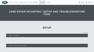 InControl | InControl Support - Land Rover