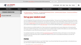 Set up your student email, Researchers, La Trobe University