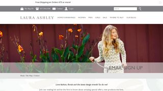 Laura Ashley Email Sign Up | Promotion Notifications