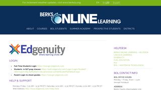 EDGENUITY | Berks Online Learning