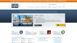 Information Security Training | SANS Cyber Security Certifications ...