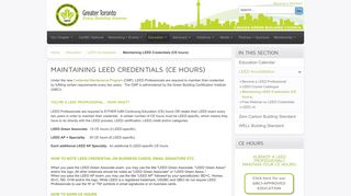 Maintaining LEED Credentials (CE hours) - Canada Green Building ...