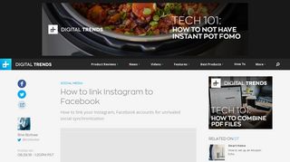 How to Link Instagram to Facebook | Digital Trends