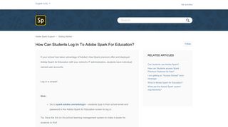 How can Students log in to Adobe Spark for Education? – Adobe ...