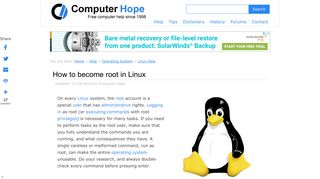 How to become root in Linux - Computer Hope
