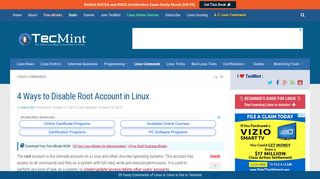 4 Ways to Disable Root Account in Linux - Tecmint