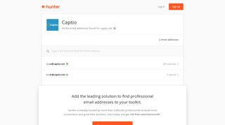 Captio - email addresses & email format • Hunter - Hunter.io