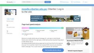 Access moodle.cibertec.edu.pe. Cibertec: Log in to the site