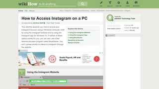 How to Access Instagram on a PC - wikiHow