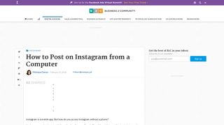 How to Post on Instagram from a Computer - Business 2 Community