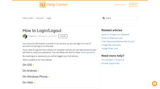 How to Login/Logout – Help Center - Wattpad Support