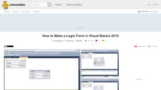 How to Make a Login Form in Visual Basics 2010: 4 Steps