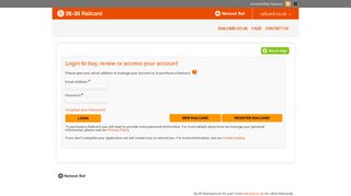 Login Or Register | 26-30 Railcard by National Rail