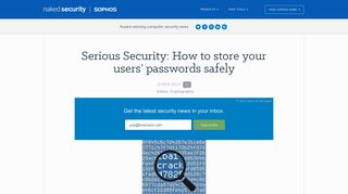 Serious Security: How to store your users' passwords safely – Naked ...