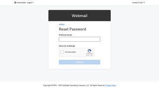 reset godaddy email password