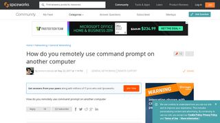 [SOLVED] How do you remotely use command prompt on another ...