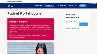 Patient Portal Login | Planned Parenthood South Texas