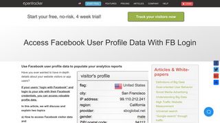 Access Facebook user profile data with FB Login - Opentracker