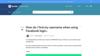Solved: How do i find my username when using Facebook logi ...