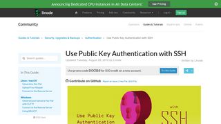 Use Public Key Authentication with SSH - Linode