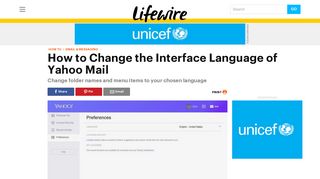 Change the Interface Language of Yahoo Mail - Lifewire