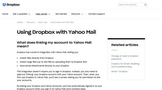 Using Dropbox with Yahoo Mail – Dropbox Help