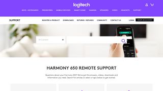 Harmony 650 Remote - Logitech Support