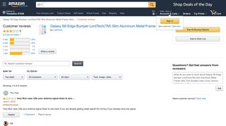 Amazon.com: Customer reviews: Galaxy S6 Edge Bumper LordTech ...