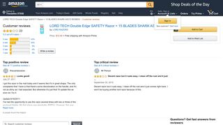 Amazon.com: Customer reviews: LORD TECH Double Edge SAFETY ...