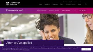 After you've applied | Postgraduate study | Loughborough University