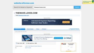 thewave.loves.com at Website Informer. Visit Thewave Loves.