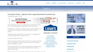 Lowe's Application | 2019 Careers, Job Requirements & Interview Tips