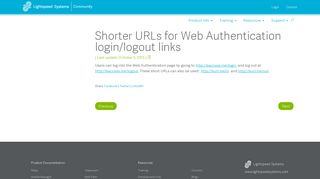 Shorter URLs for Web Authentication login/logout links - Lightspeed ...