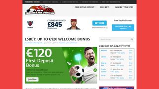 LSBet: Up to €120 welcome bonus - New Free Bet No Deposit