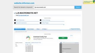 ljs.macromatix.net at Website Informer. Visit Ljs Macromatix.