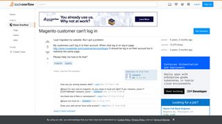 Magento customer can't log in - Stack Overflow