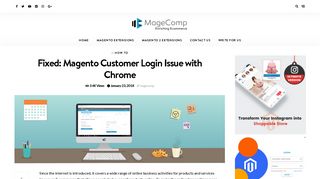 Fixed: Magento Customer Login Issue with Chrome - MageComp