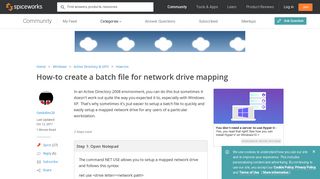 How to create a batch file for network drive mapping