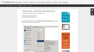 Windows Server : Logon Script to Map Network Drive | IT Professional