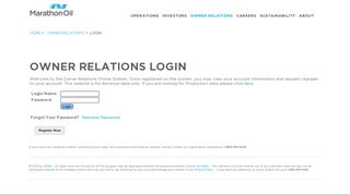 Owner Relations | Marathon Oil Corporation
