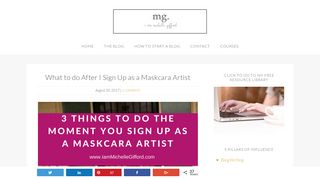 What to do After I Sign Up as a Maskcara Artist - I am Michelle Gifford