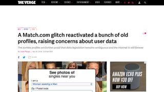 Match.com glitch reactivated old profiles and users are horrified - The ...