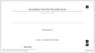 MATHSWATCH – Mr Bhikha's Maths Teaching Blog