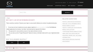 Why can't I log into my MyMazda account? - Mazda USA Official Site ...