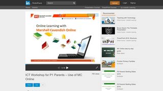 ICT Workshop for P1 Parents – Use of MC Online - SlideShare