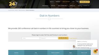 200 conference call Dial-In Numbers, in 96 countries - 247meeting