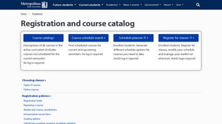 Registration and course catalog | Metropolitan State University