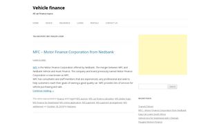 Mfc dealer login - Vehicle finance