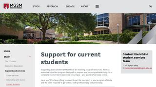 MGSM - Support for current students