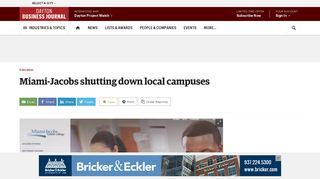 Miami-Jacobs Career College shutting down local campuses - Dayton ...